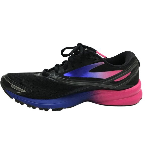 Brooks Launch 4 Women's Running Shoes Size 8.5 Sneakers Black Pink Blue Mesh - Picture 1 of 9